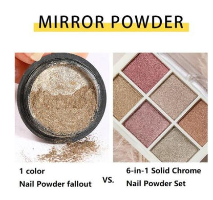 6-in-1 Nail Mirror Powder Set